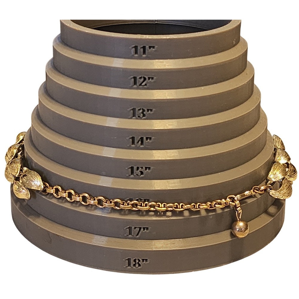 Vintage Lisner Gold Tone Leaf Link Choker Necklace Shepherd Hook Closure READ - Picture 5 of 9